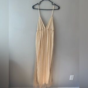 Elegant Cream Maxi Dress